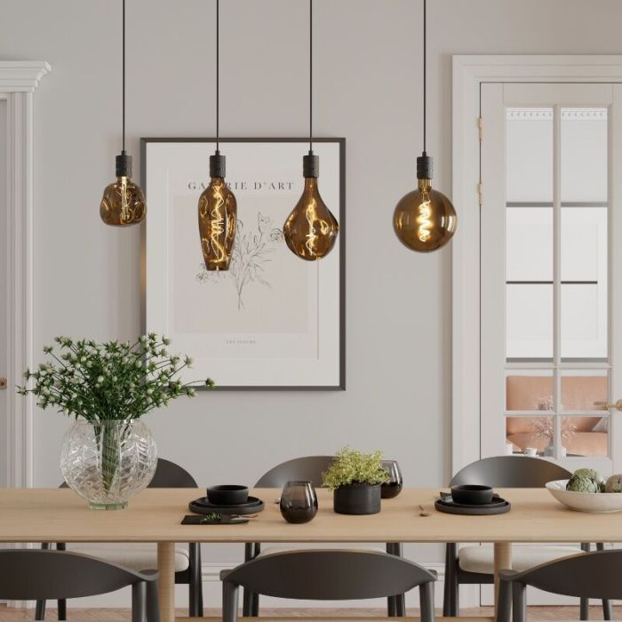 Dimmbare Calex E27 LED-Filament Lampe Kalmar, Braun, 5W, 1800K