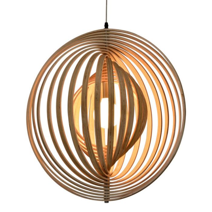 Holz Pendelleuchte Landhaus, Chislaine