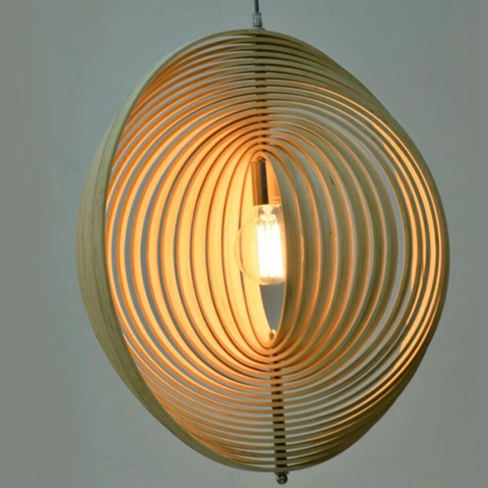 Holz Pendelleuchte Landhaus, Chislaine