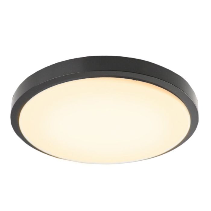 Schwarze moderne Deckenlampe Kunststoff, Kos, 22W, 3000K LED