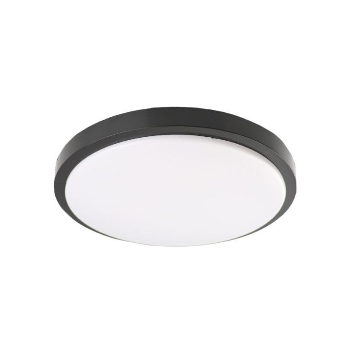 Schwarze moderne Deckenlampe Kunststoff, Kos, 22W, 3000K LED