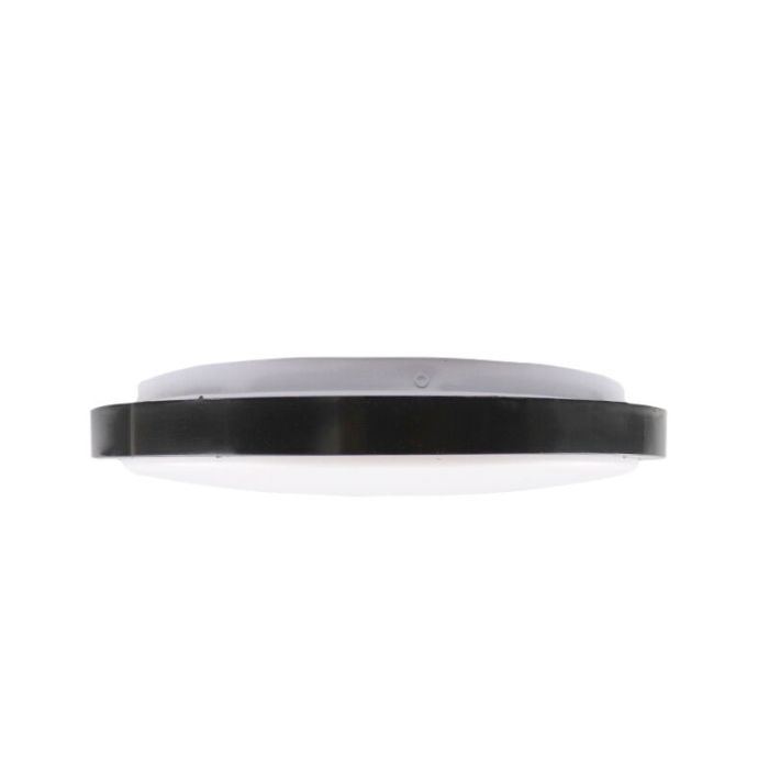 Schwarze moderne Deckenlampe Kunststoff, Kos, 22W, 3000K LED