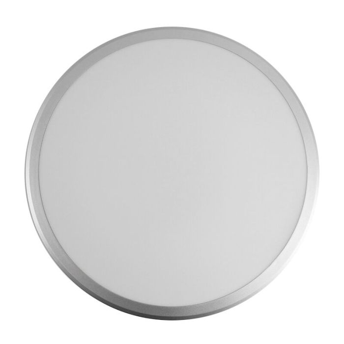 Silberne moderne Deckenlampe Kunststoff, Joachim, 24W, 3000K LED
