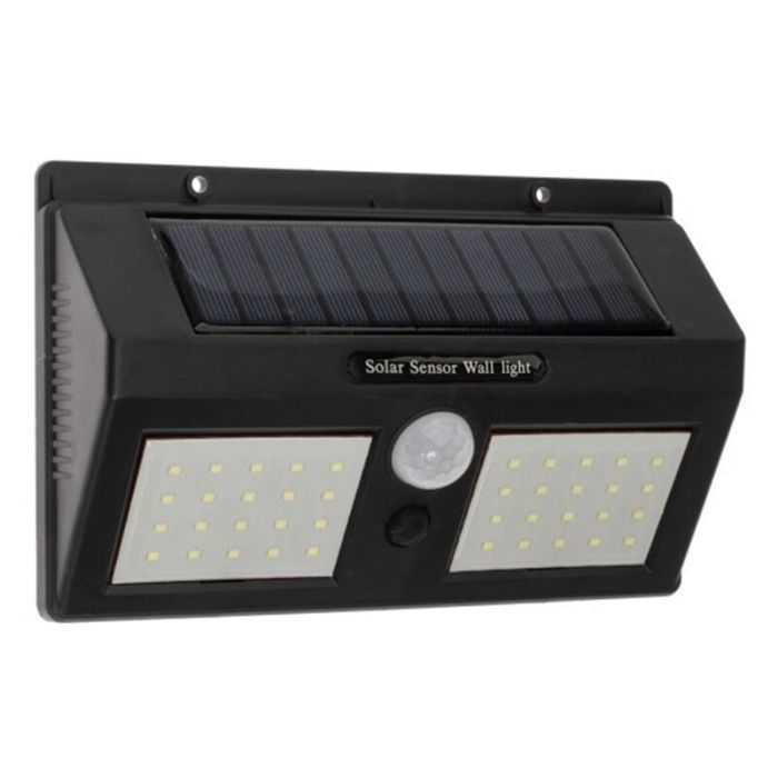 Schwarze Solar Außen Wandleuchte Kunststoff, Albert, 8W, 6000K LED, IP65