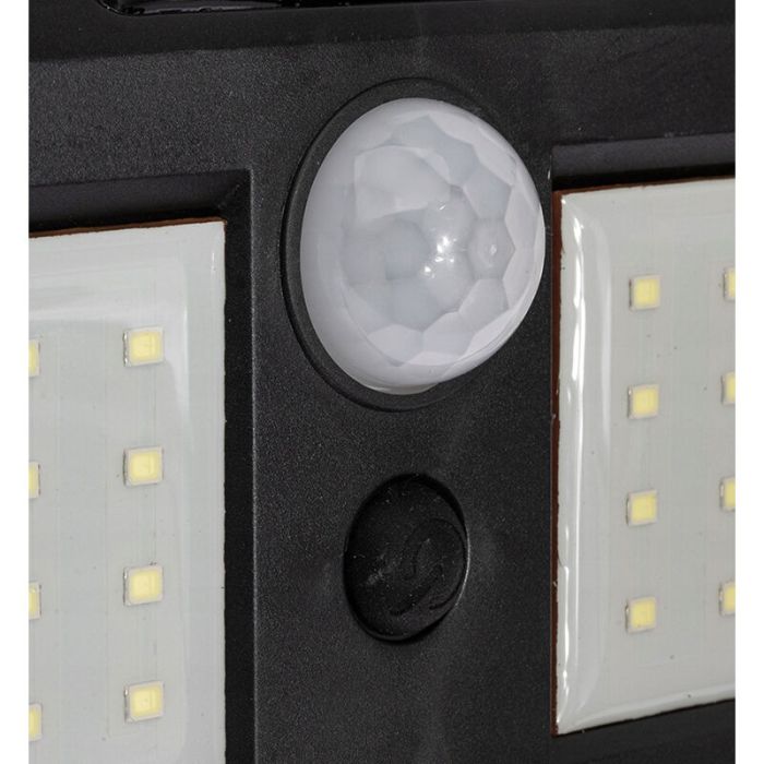 Schwarze Solar Außen Wandleuchte Kunststoff, Albert, 8W, 6000K LED, IP65
