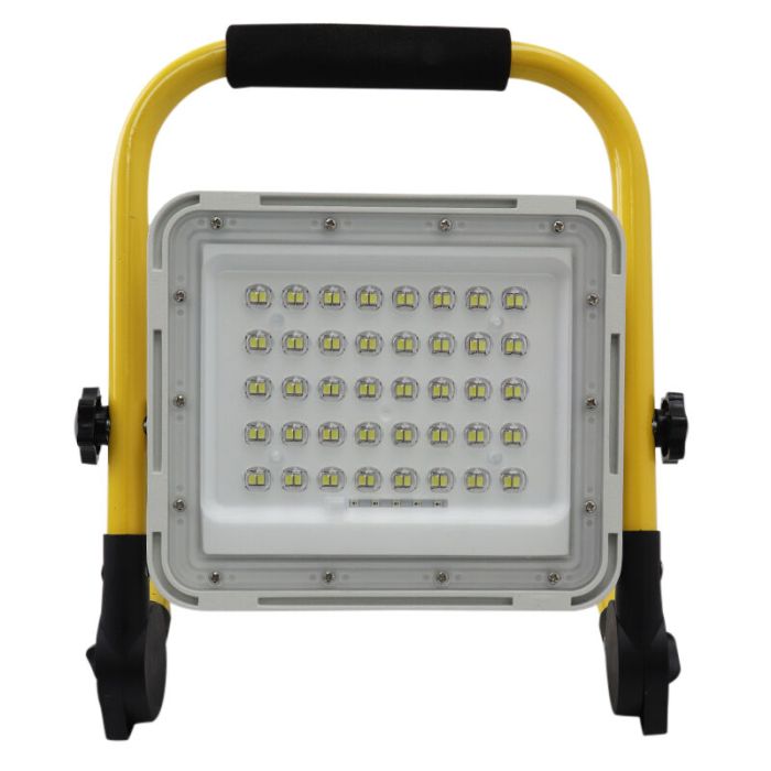 Gelbe Wiederaufladbare Arbeitsscheinwerfer Aluminium, Hilmi, 60W, 6500K LED, IP44, mit Schalter