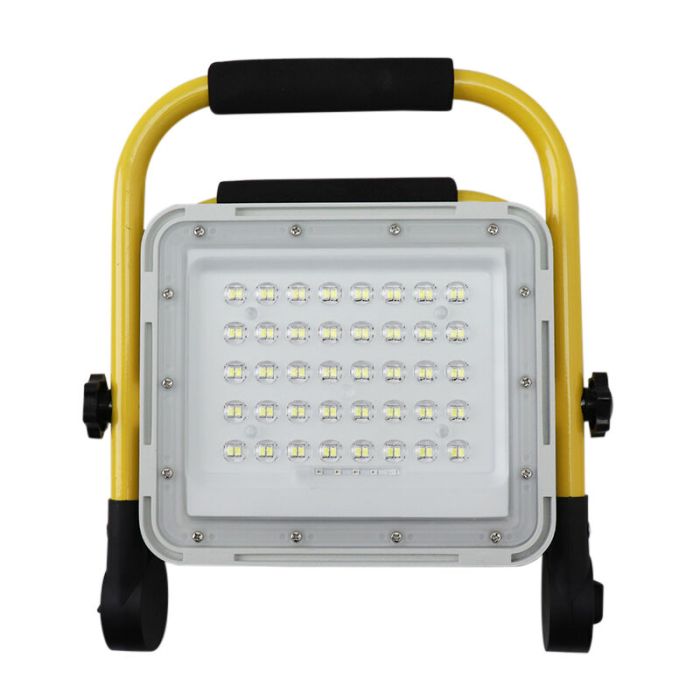 Gelbe Wiederaufladbare Arbeitsscheinwerfer Aluminium, Hilmi, 60W, 6500K LED, IP44, mit Schalter
