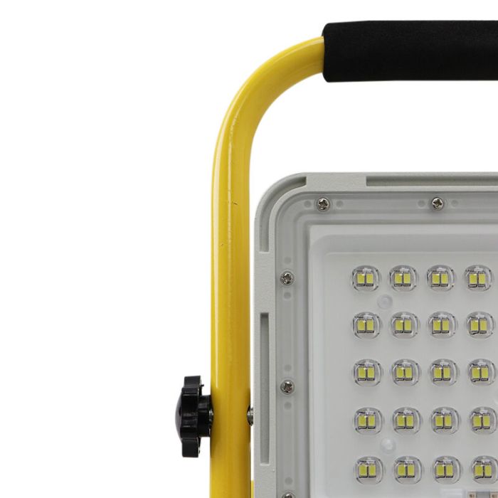 Gelbe Wiederaufladbare Arbeitsscheinwerfer Aluminium, Hilmi, 60W, 6500K LED, IP44, mit Schalter