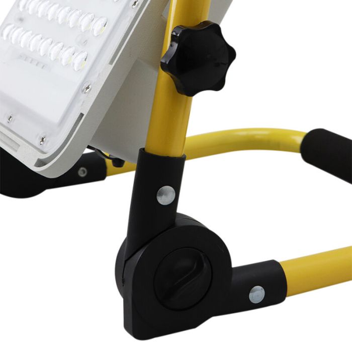 Gelbe Wiederaufladbare Arbeitsscheinwerfer Aluminium, Hilmi, 60W, 6500K LED, IP44, mit Schalter