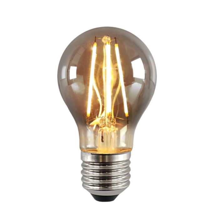 Dimmbare E27 LED Lampe, A60, 5W, Rauchglas, 2200K