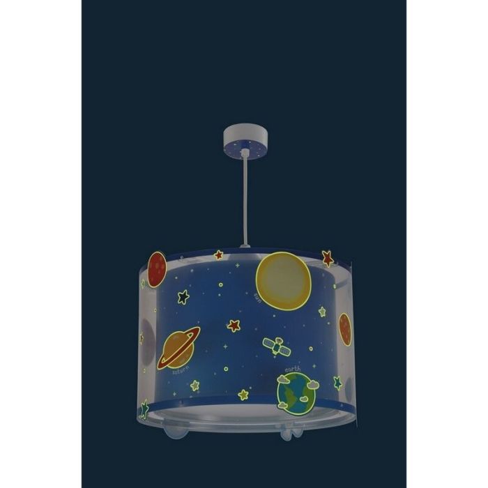 Blaue Kinder Pendelleuchte Kunststoff, Planets
