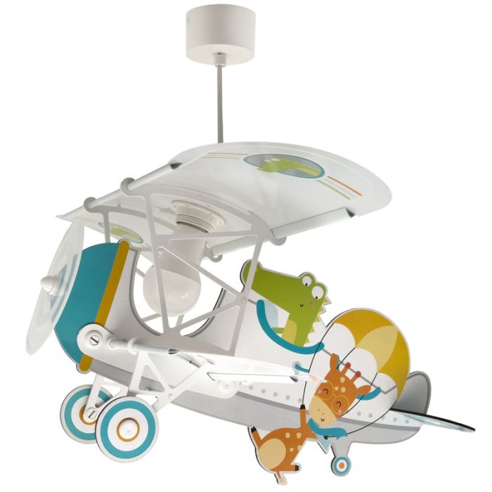 Mehrfarbige Kinderzimmer Pendelleuchte Kunststoff, Crocodile plane