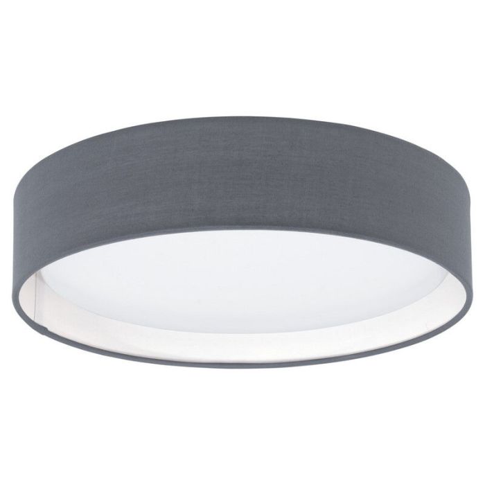 Graue moderne Deckenlampe Stoff, Abano, 12W, 3000K LED