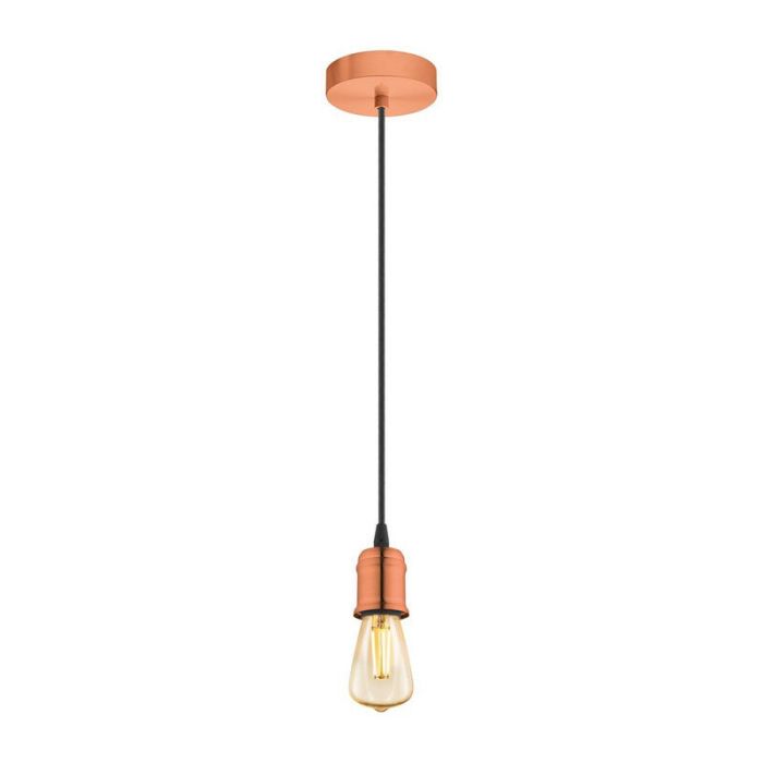 Kupfer vintage Pendelleuchte Metall, Christel