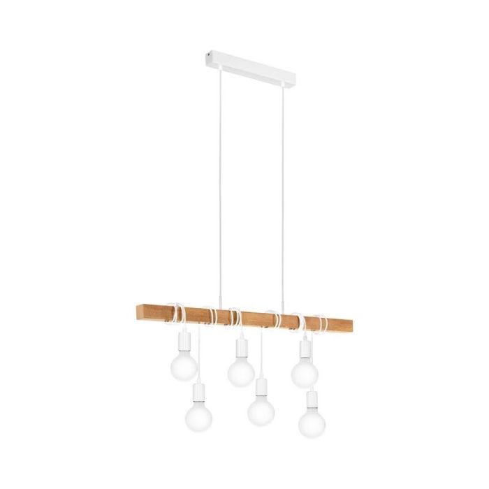 Holz Pendelleuchte Weiß, Anton