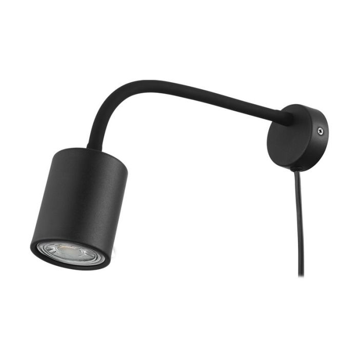 Schwarze moderne Deckenstrahler Stahl, Samiha, mit Schalter