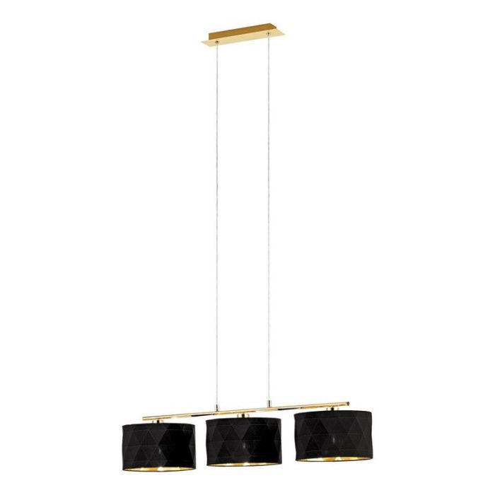Schwarze design Pendelleuchte Stoff, Wessel