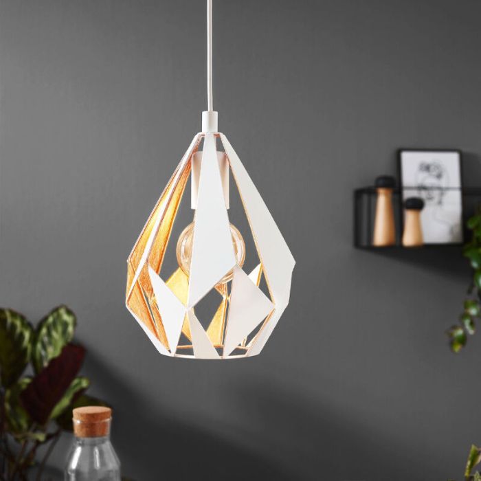 Weiße design Pendelleuchte Metall, Acri