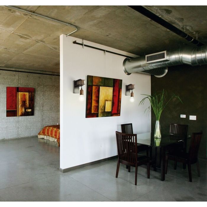 Braune landhaus Wandleuchte Stahl, Anton
