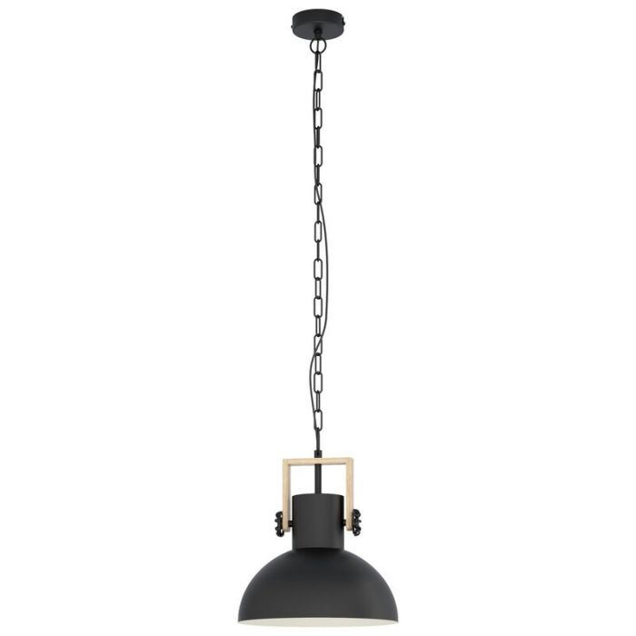 Schwarze industrielle Pendelleuchte Metall, Elmira