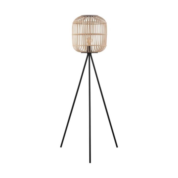 Schwarze landhaus Stativlampe Stahl, Ankie, mit Schalter