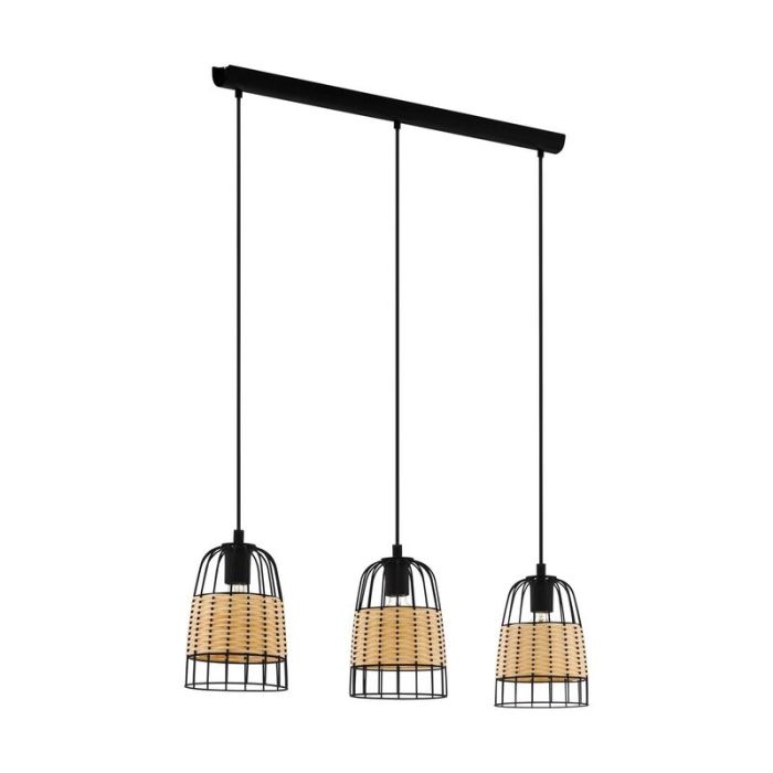 Rattan Pendelleuchte Braun, Guillaume
