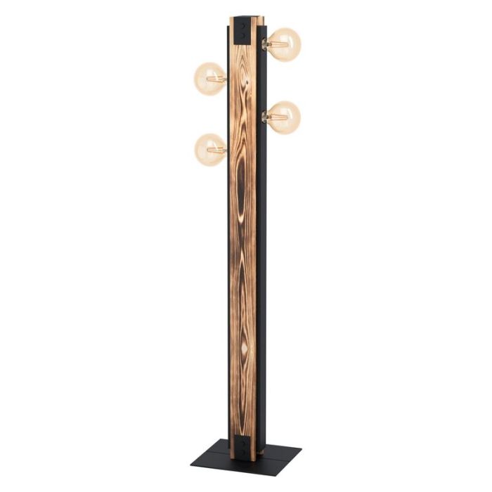 Holz Stehlampe Braun, Dragana, mit Schalter