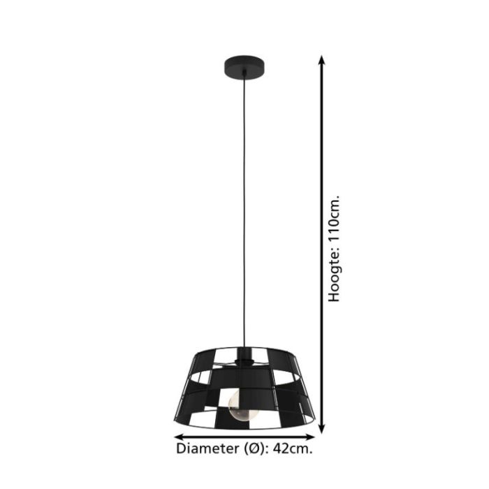Schwarze Pendelleuchte Aluminium, Nelly