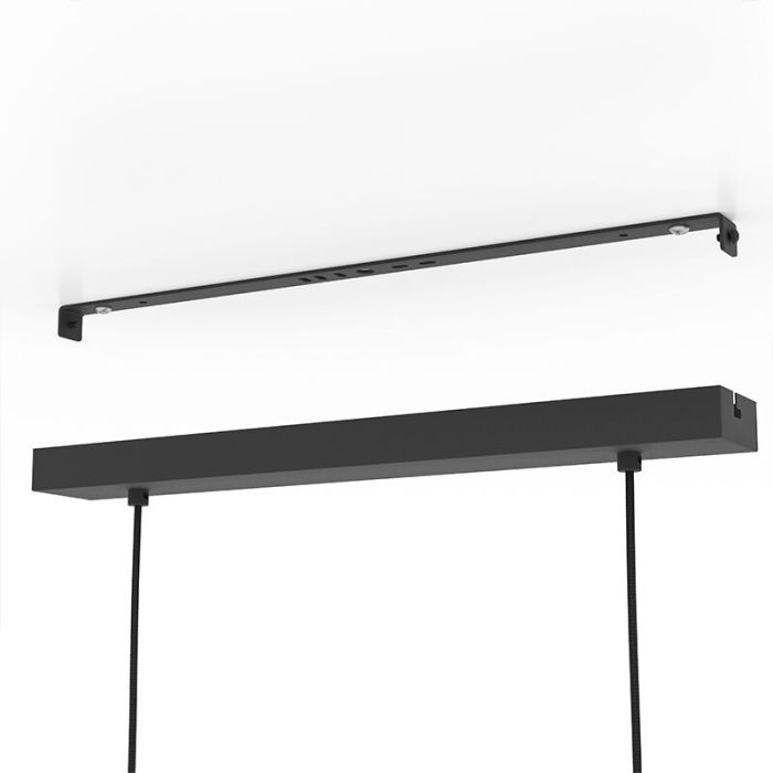 Schwarze retro Pendelleuchte Holz, Juanita