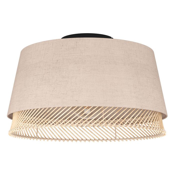 Beige Deckenlampe Stoff, Ruby