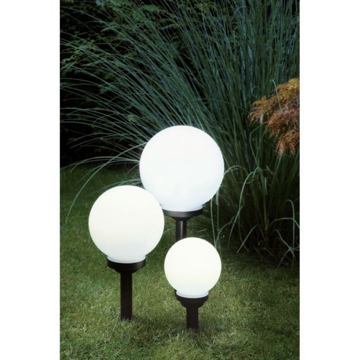 Schwarze Außenstrahler Kunststoff, Zora, 0,5W, 3000K LED, IP44, mit Schalter