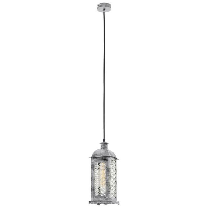 Silberne retro Pendelleuchte Metall, Abderrahman
