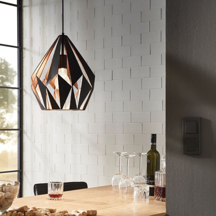 Schwarze design Pendelleuchte Metall, Acri