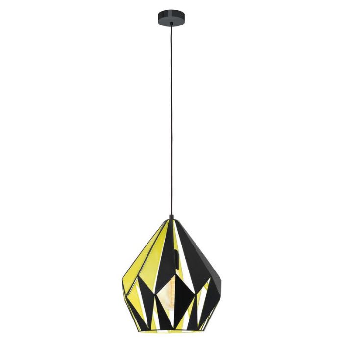 Schwarze retro Pendelleuchte Metall, Acri