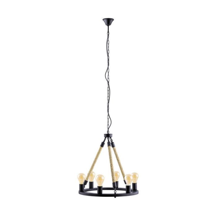 Schwarze retro Pendelleuchte Metall, Admir