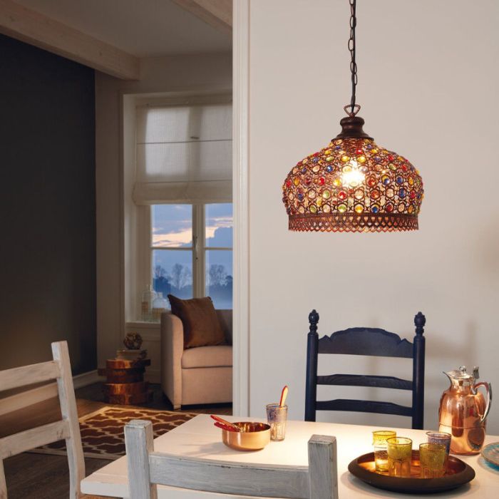 Kupfer orientalische Pendelleuchte Metall, Ahmad