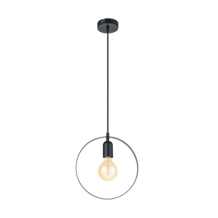 Schwarze retro Pendelleuchte Metall, Aida