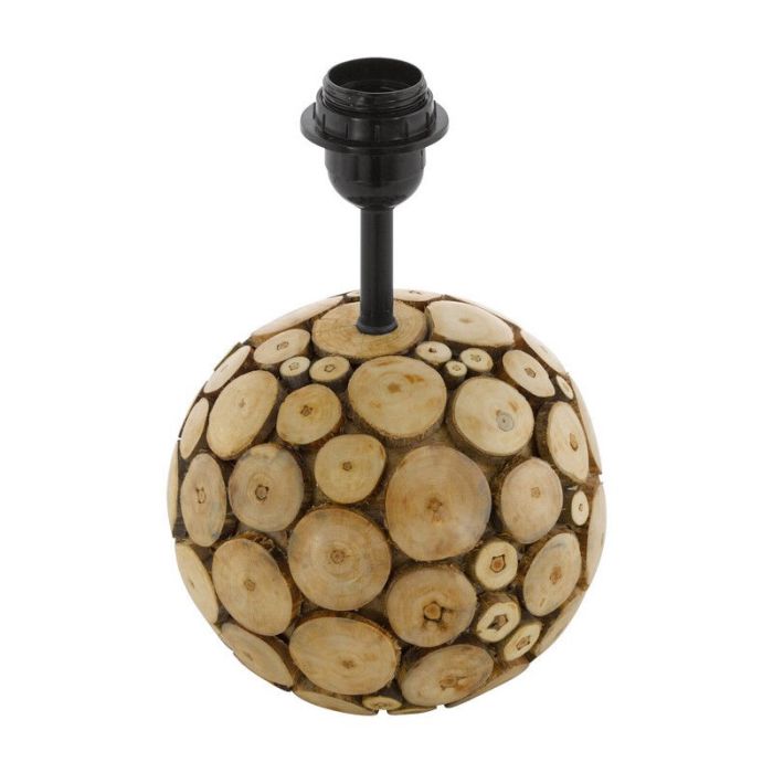 Holz Tischlampe ohne Schirm Braun, Kick, mit Schalter