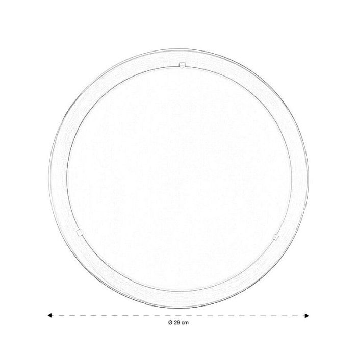 Nickel Deckenlampe Glas, Agena