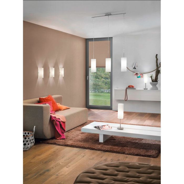 Nickel Wandleuchte Glas, Ciuda