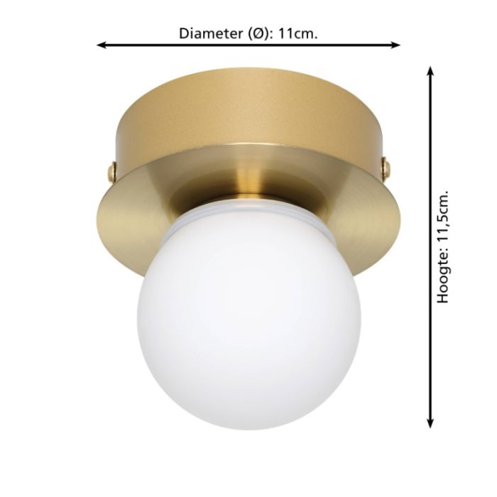 Goldene moderne Deckenleuchte Stahl, Escha, 3,3W, 3000K LED