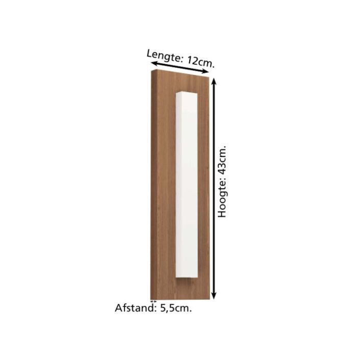 Braune moderne Außenleuchte Aluminium, Bernardo, 7W, 3000K LED, IP44