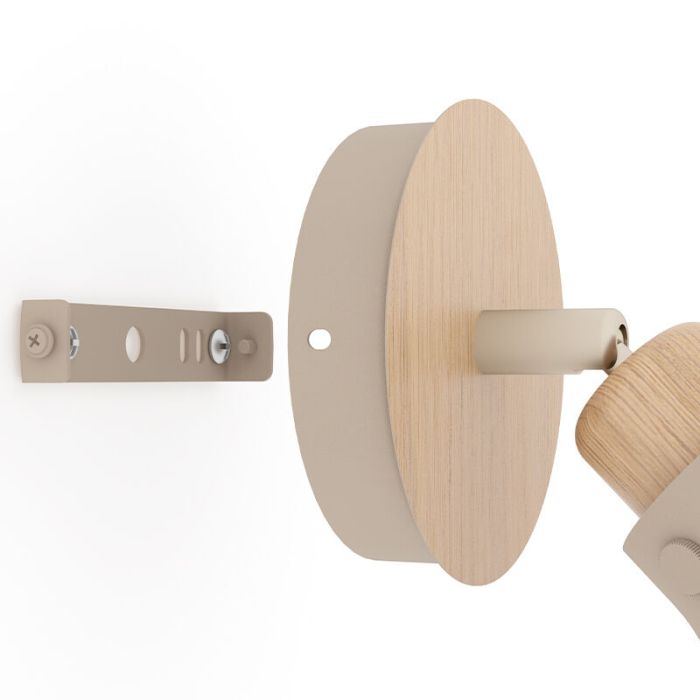 Beige moderne Wandstrahler Aluminium, Andy