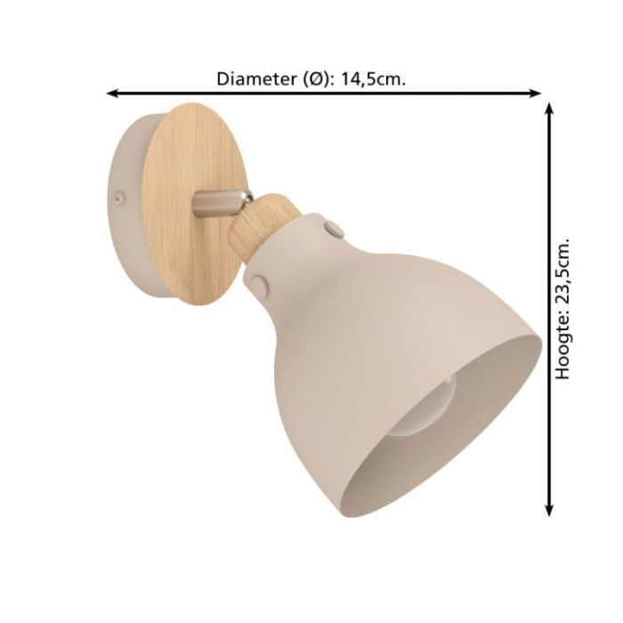 Beige moderne Wandstrahler Aluminium, Andy