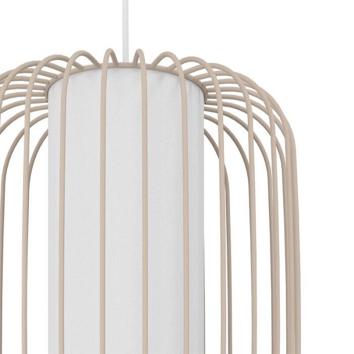 Beige industrielle Pendelleuchte Aluminium, Safira