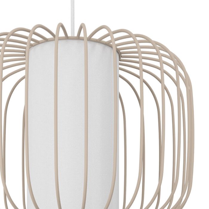 Beige industrielle Pendelleuchte Aluminium, Safira