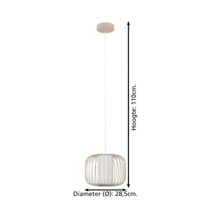 Beige industrielle Pendelleuchte Aluminium, Safira