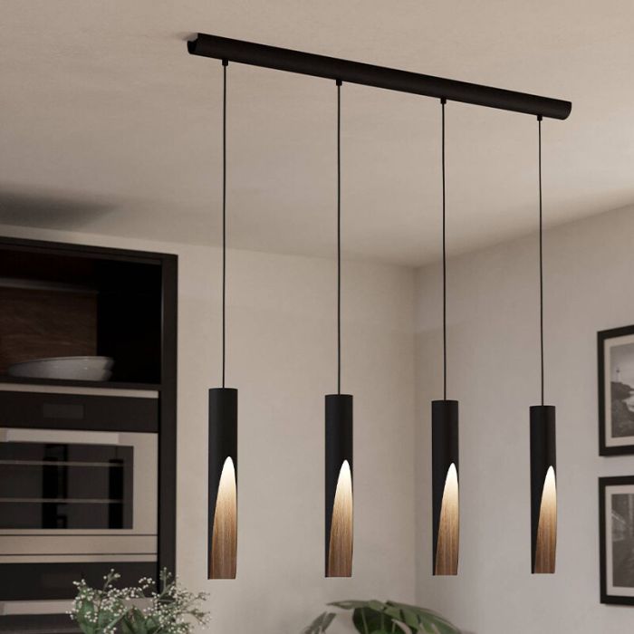 Braune moderne Pendelleuchte Aluminium, Aloysius