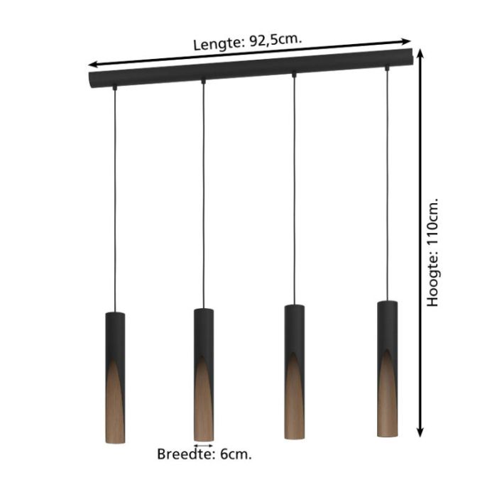 Braune moderne Pendelleuchte Aluminium, Aloysius