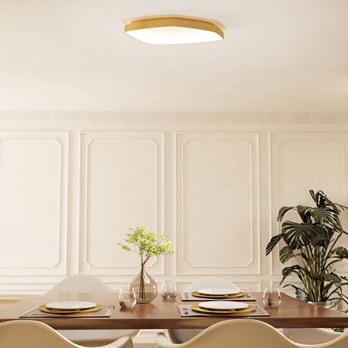 Goldene design Deckenlampe Aluminium, Samson, 25,2W, 3000K LED